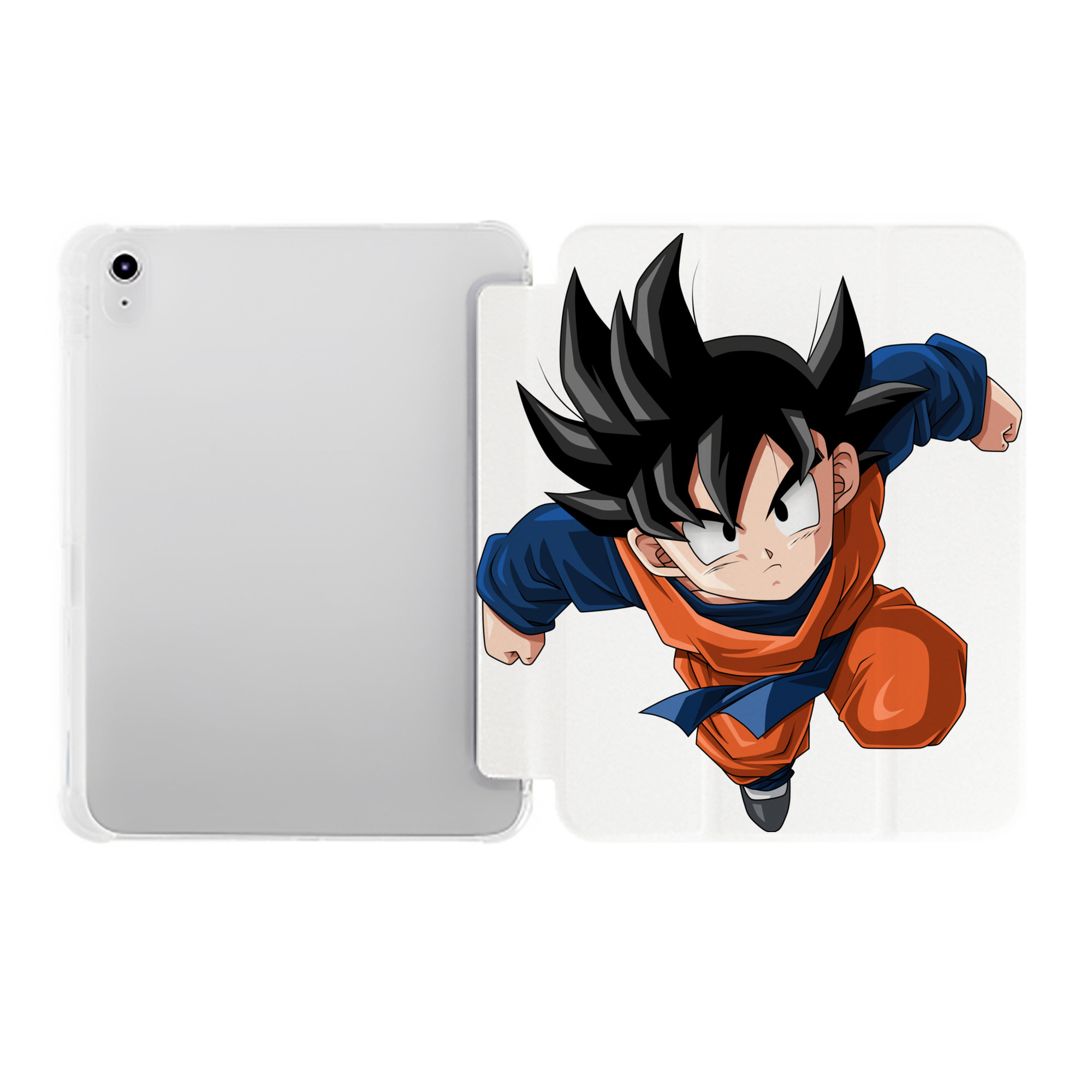 （画像用） ドラゴンボール 孫悟空（そん ごくう）Son Goku カカロット DRAGON BALL Kakarotto IPad ケース ペン収納付き 三つ折りスタンド PUレザー×シリコン 対応機種9.5/10.5/10.9インチ